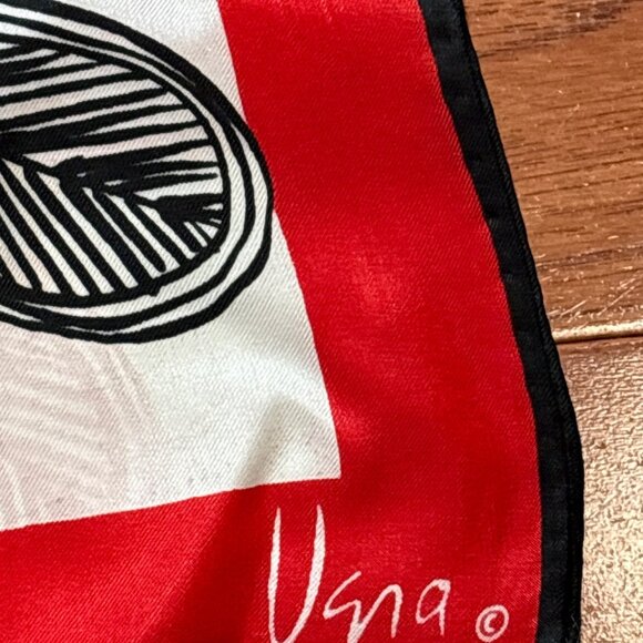 Vintage Vera Japan-Made Silk & Rayon Floral Scarf 15"x44" - Picture 4 of 5